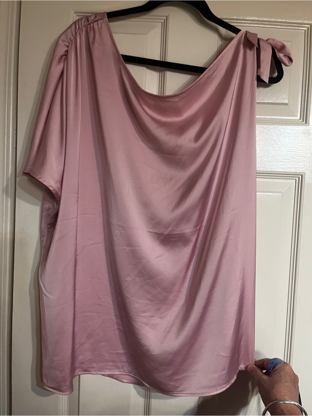 torrid Blush Pink Satin One-Shoulder Top